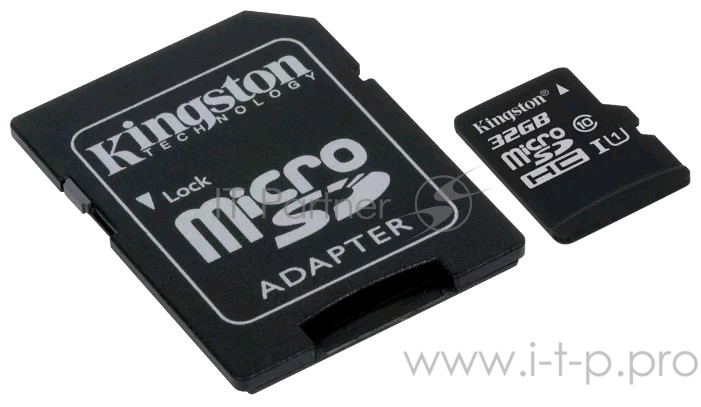Карта памяти 32ГБ Kingston SDCS/32GB microSD HC UHS-I + адаптер
