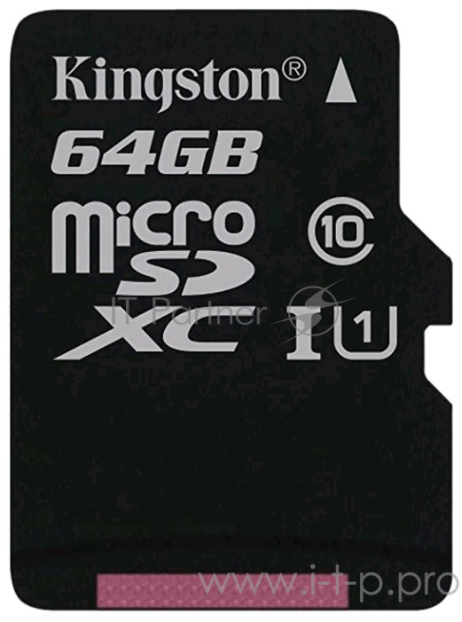 Карта памяти 64ГБ Kingston SDCS/64GB microSD XC UHS-I + адаптер