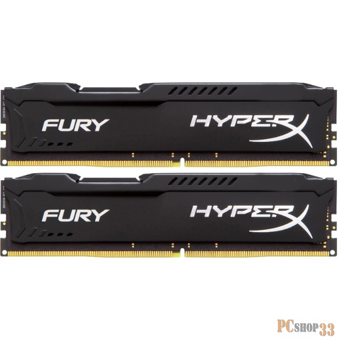 Модуль памяти DIMM DDR3L (1600) 8Gb Kingston HyperX Fury HX316LC10FBK2/8, CL10, 1.35V, черный радиатор, комплект 2 шт. по 4Gb, RTL