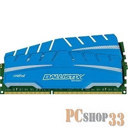 Модуль памяти Crucial DRAM 8GB Kit (4GBx2) DDR3 1866 MT/s (PC3-14900) CL10 @1.5V Ballistix Sport XT UDIMM 240pin Single Ranked, EAN: 649528768964
