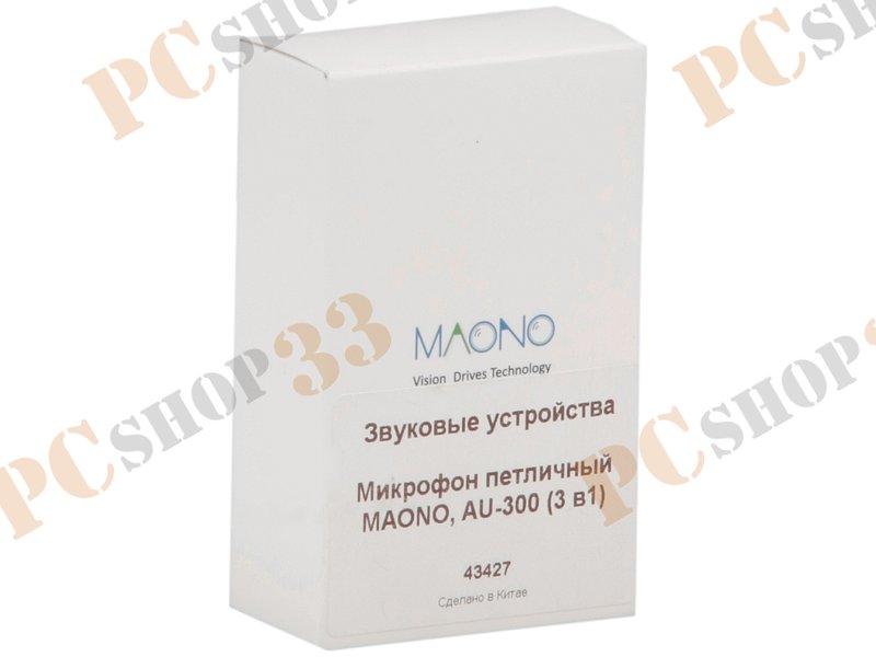 Микрофон MAONO AU-300, петличный, черный