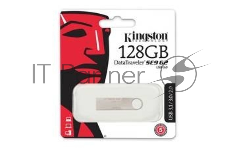 Накопитель USB flash 128ГБ Kingston DataTraveler SE9 G2 DTSE9G2/128GB, серебр. (USB3.0)