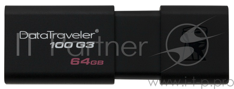 Накопитель USB flash 64ГБ Kingston DataTraveler 100 G3 DT100G3/64GB (USB3.0)