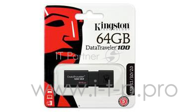 Накопитель USB flash 64ГБ Kingston DataTraveler 100 G3 DT100G3/64GB (USB3.0)