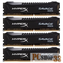 Модуль памяти Kingston DDR4 DIMM 32GB Kit 4x8Gb HX421C13SBK4/32 {PC4-17000, 2133MHz, CL13, HyperX Savage Black}