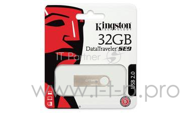Накопитель USB flash 32ГБ Kingston DataTraveler SE9 DTSE9H/32GB, серебр. (USB2.0)