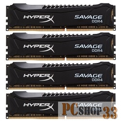 Модуль памяти DIMM DDR4 (3000) 32Gb Kingston HyperX Savage HX430C15SB2K4/32, CL15, 1.35V, комплект 4 шт. по 8Gb, RTL