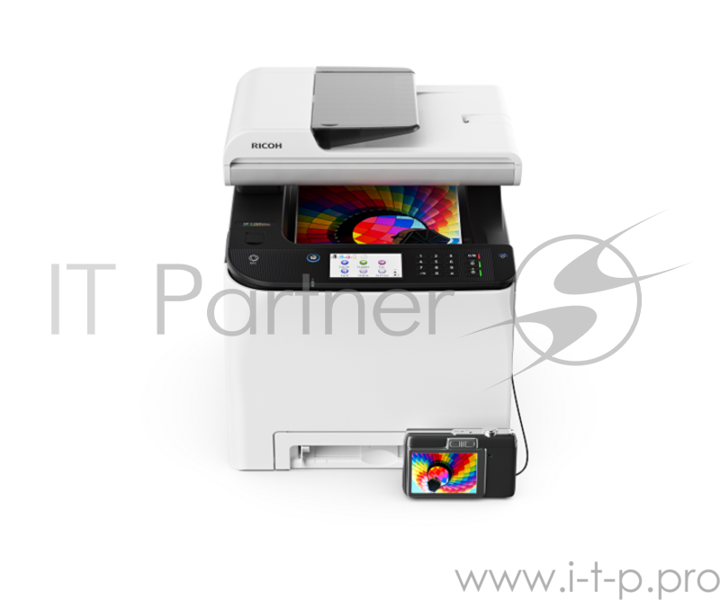 Цветное МФУ Ricoh SP C262SFNw A4, лазерный, принтер + сканер + копир + факс, ЖК, бело-черный (USB2.0, LAN, WiFi)