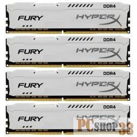 Память оперативная Kingston 32GB 2400MHz DDR4 CL15 DIMM (Kit of 4) HyperX FURY White