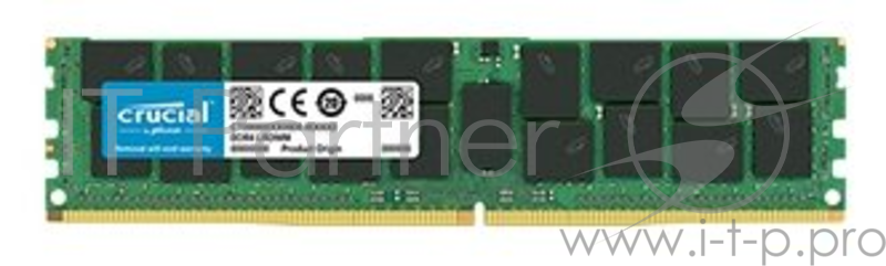 Модуль памяти Crucial DRAM 64GB DDR4 2666 MT/s (PC4-21300) CL19 QR x4 Load Reduced DIMM 288pin, EAN:649528780805