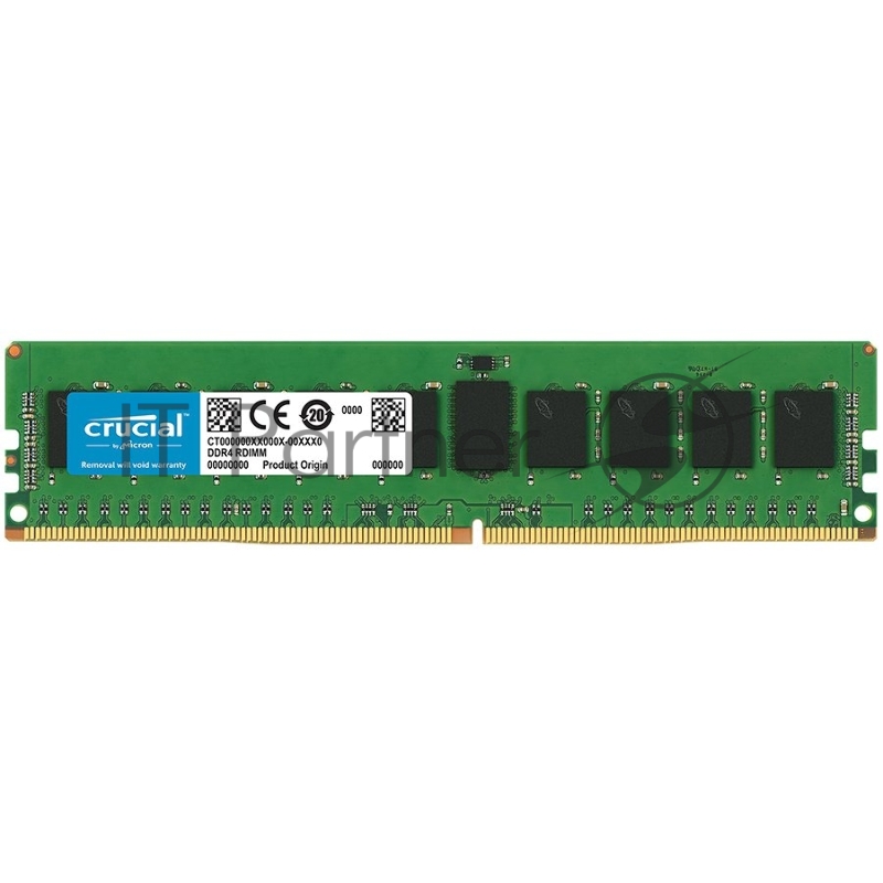 Память оперативная Crucial 8GB DDR4 2666 MT/s (PC4-21300) CL19 Dual Rank x8 ECC Registered DIMM 288pin