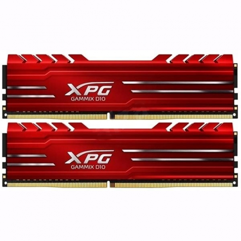 Память 16GB ADATA DDR4 3000 DIMM XPG D10 Red AX4U300038G16-DRG Non-ECC, CL16, 1.35V, Kit (2x8GB), Retail