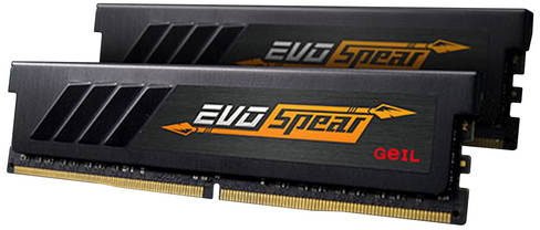 Оперативная память 8GB GeIL DDR4 2400 DIMM EVO Spear Black Gaming Memory GSB48GB2400C16DC Non-ECC, CL16, 1.2V, Kit (2x4GB), Retail