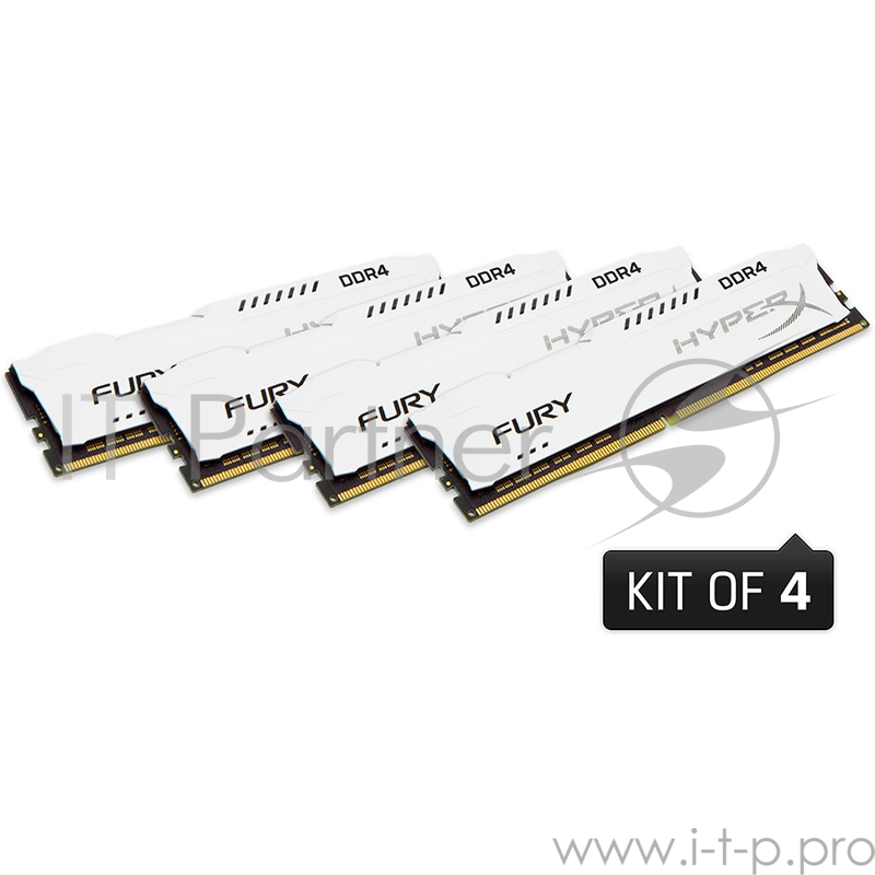 Память оперативная KINGSTON 32GB 2933MHz DDR4 CL17 DIMM (Kit of 4) 1Rx8 HyperX FURY White