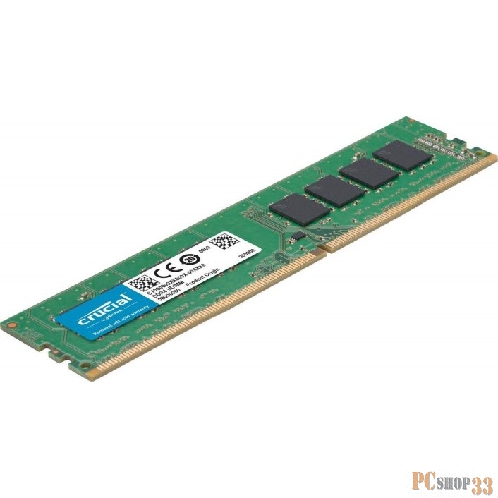 Память оперативная Crucial 16GB Kit (8GBx2) DDR4 2666 MT/s (PC4-21300) CL19 SR x8 Unbuffered DIMM 288pin