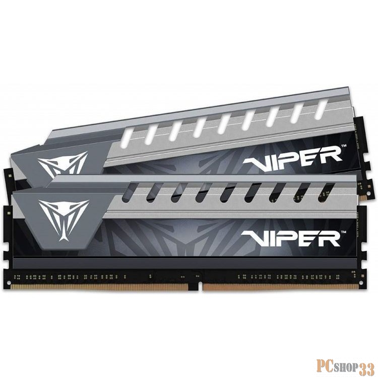 Память DDR4 8GB 2x4GB (pc-21300) 2666MHz Patriot Viper4 Elite Grey Logo CL16 RTL PVE48G266C6KGY