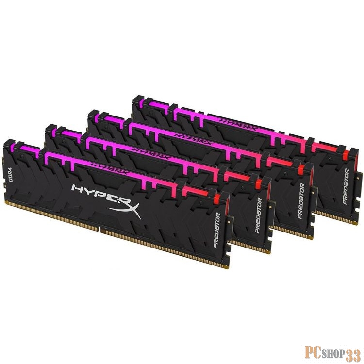 Память оперативная Kingston 32GB 2933MHz DDR4 CL15 DIMM (Kit of 4) XMP HyperX Predator RGB