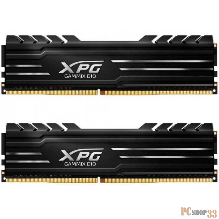 Оперативная память 32GB ADATA DDR4 2666 DIMM XPG D10 Black Gaming Memory AX4U2666316G16-DBG Non-ECC, CL16, 1.2V, Kit (2x16GB), RTL