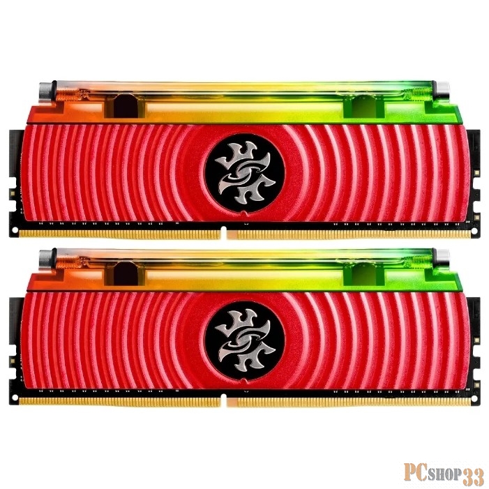 Оперативная память 16GB ADATA DDR4 3600 DIMM XPG D80 Red Gaming Memory AX4U360038G17-DR80 Non-ECC, CL17, 1.35V, RGB, XPG RGB Sync, Kit (2x8GB), RTL