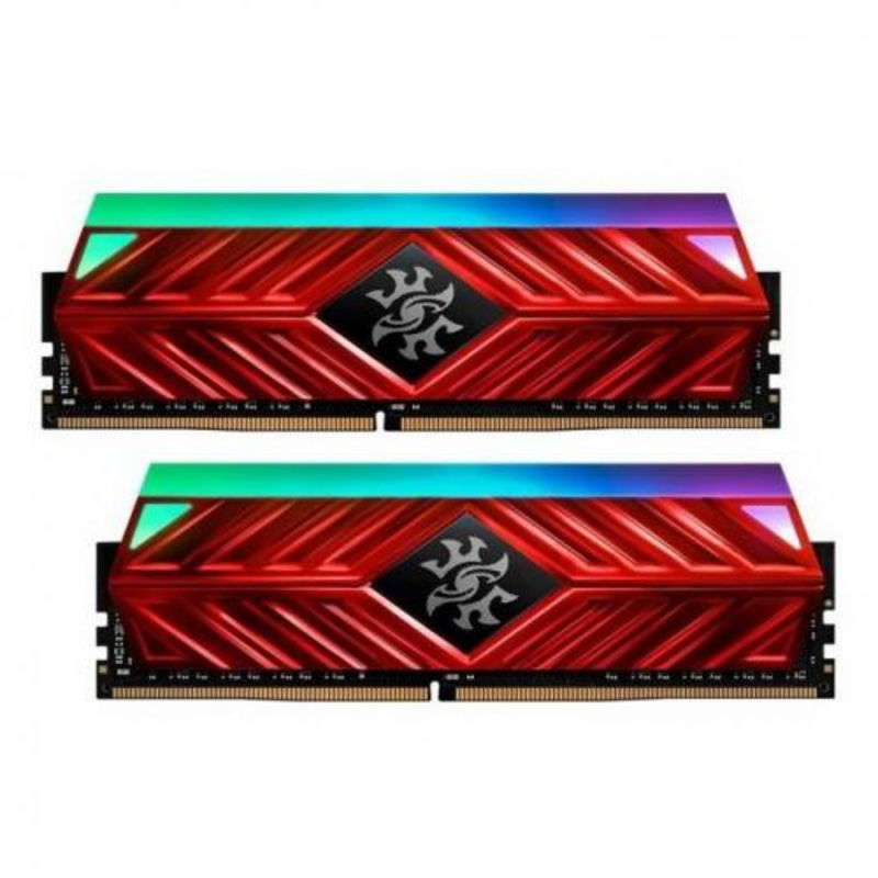 Оперативная память 16GB ADATA DDR4 3200 DIMM XPG D41 Red Gaming Memory AX4U320038G16-DR41 Non-ECC, CL16, 1.35V, RGB, XPG RGB Sync, Kit (2x8GB), RTL