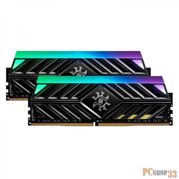 Оперативная память 16GB ADATA DDR4 3000 DIMM XPG D41 Titanium Gray Gaming Memory AX4U300038G16-DT41 Non-ECC, CL16, 1.35V, RGB, XPG RGB Sync, Kit (2x8GB), RTL