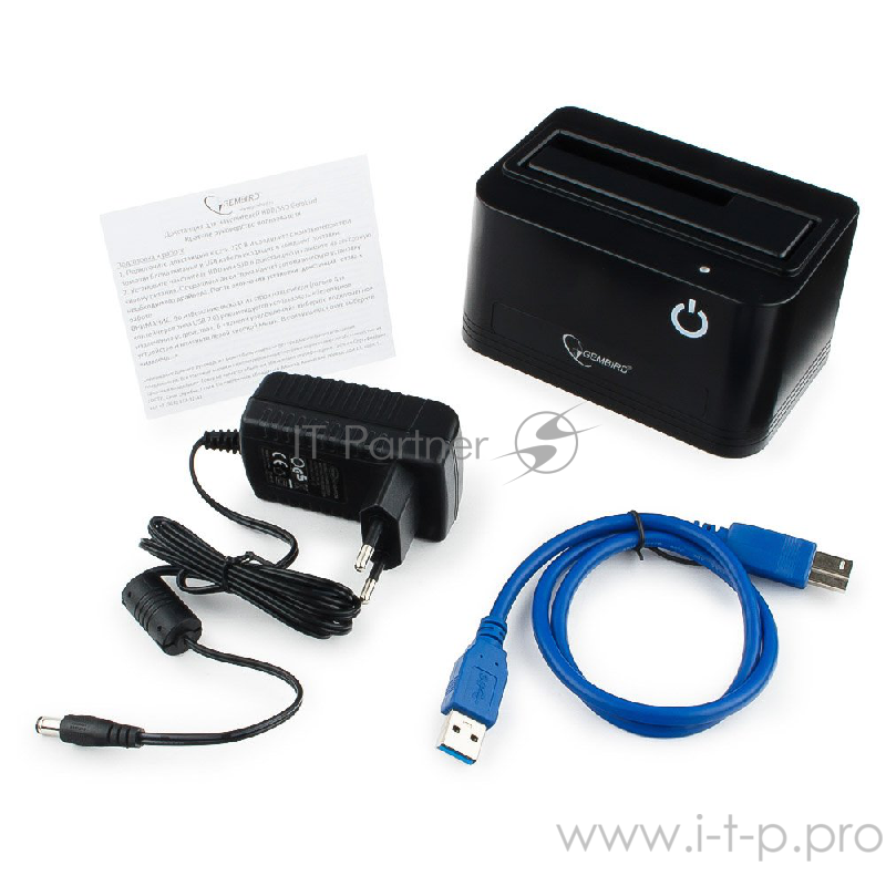 Док-станция Gembird HD32-U3S-4 для 2.5/3.5 SATA HDD, черный (USB3.0)