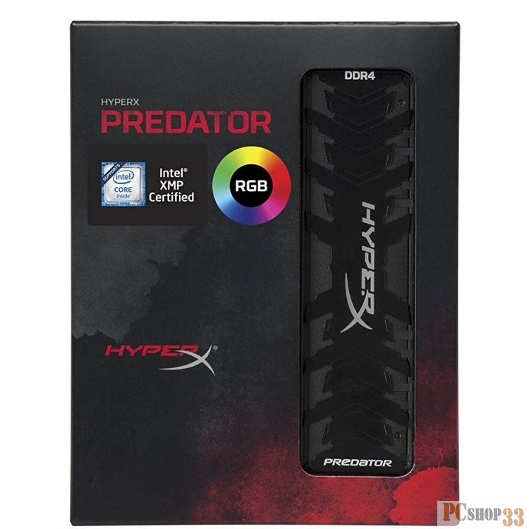 Модули памяти 32GB 3200MHz DDR4 CL16 DIMM (Kit of 4) XMP HyperX Predator RGB