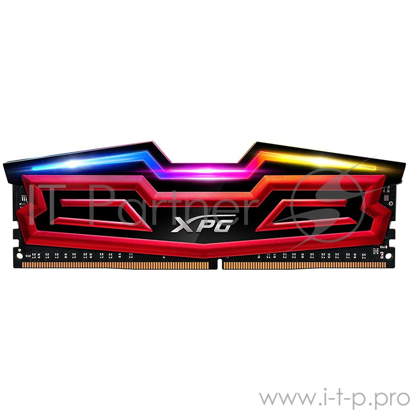 Модули памяти ADATA SPECTRIX D40 DDR4 RGB Memory Module DDR4-3200 8GB * 1 CL16-18-18 Red
