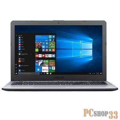Ноутбук ASUS X542UR-GQ501R VivoBook (Core i5 7200U-2.50ГГц, 4ГБ, 500ГБ, GF930MX, LAN, WiFi, BT, WebCam, 15.6 1366x768, W10 Pro), серый