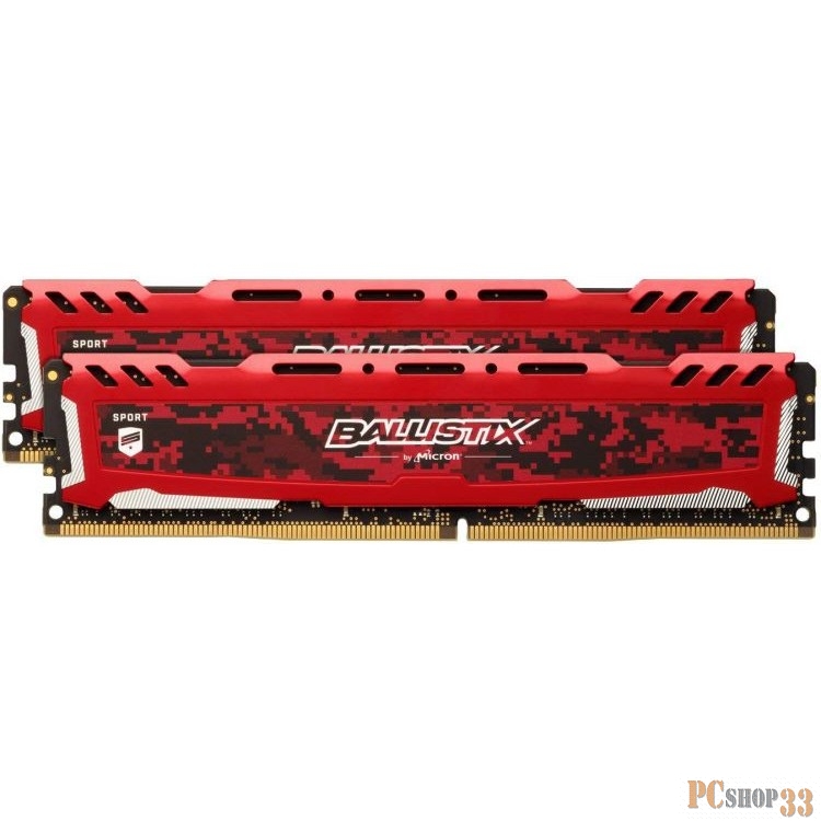 Оперативная память CRUCIAL 8GB Kit (4GBx2) DDR4 2400 MT/s (PC4-19200) CL16 SR x8 Unbuffered DIMM 288pin