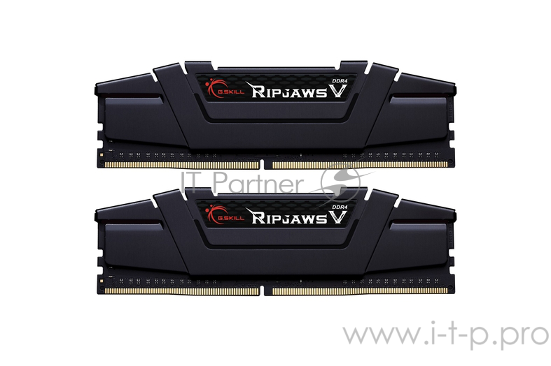 Модуль памяти DDR4 G.SKILL RIPJAWS V 32GB (2x16GB kit) 3200MHz CL14 PC4-25600 1.35V / F4-3200C14D-32GVK / Classic Black