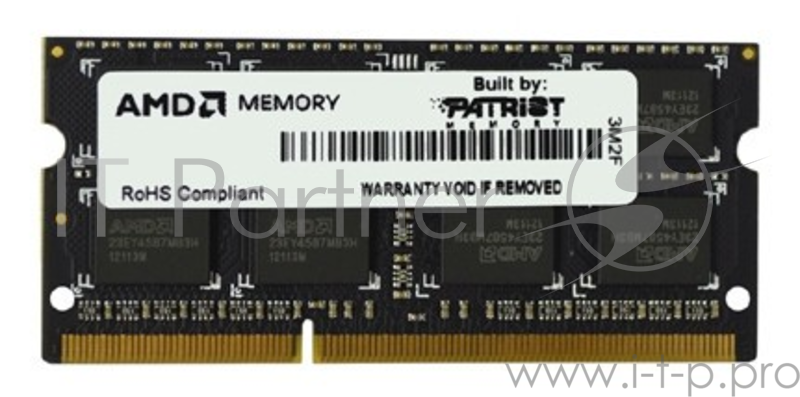 Модуль памяти DDR3 4Gb 1333MHz AMD R334G1339S1S-UO OEM PC3-10600 CL9 SO-DIMM 204-pin 1.5В