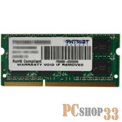 Модуль памяти DDR3 2Gb 1600MHz Patriot PSD32G160081S RTL PC3-12800 CL11 SO-DIMM 204-pin 1.5В