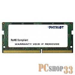 Модуль памяти DDR4 16Gb 2133MHz Patriot PSD416G21332S RTL PC4-17000 CL15 SO-DIMM 260-pin 1.2В dual rank