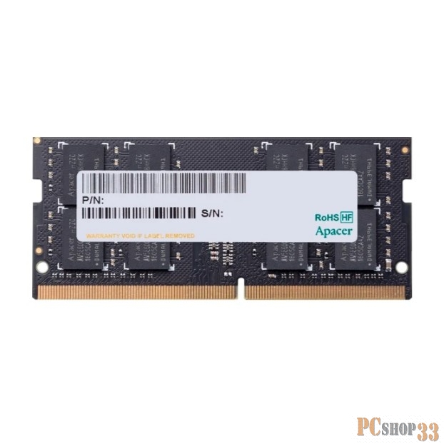 Оперативная память 16GB Apacer DDR4 2666 SO DIMM ES.16G2V.GNH Non-ECC, CL19, 1.2V, AS16GGB26CQYBGH, 2R, 1024x8, RTL
