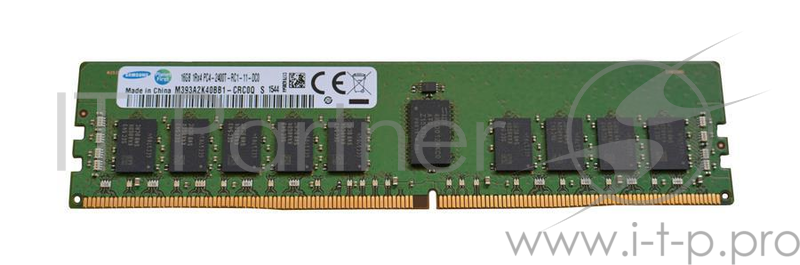 Модуль памяти Samsung Original DDR4 16GB RDIMM (PC4-19200) 2400MHz ECC Reg 1.2V (M393A2K40BB1-CRC0Q)