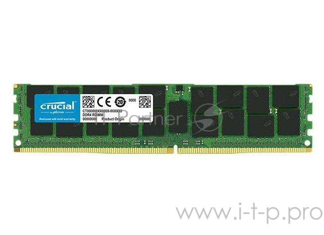 Модуль памяти Crucial 16GB DDR4 2666 MT/s (PC4-21300) CL19 DR x4 ECC Registered DIMM 288pin