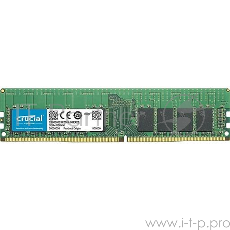 Модуль памяти Crucial 16GB DDR4 2666 MT/s (PC4-21300) CL19 DR x8 ECC Registered DIMM 288pin