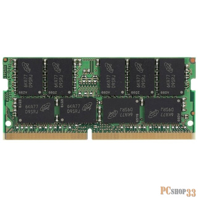 Память оперативная Kingston 16GB 2666MHz DDR4 ECC CL19 SODIMM 2Rx8 Micron E
