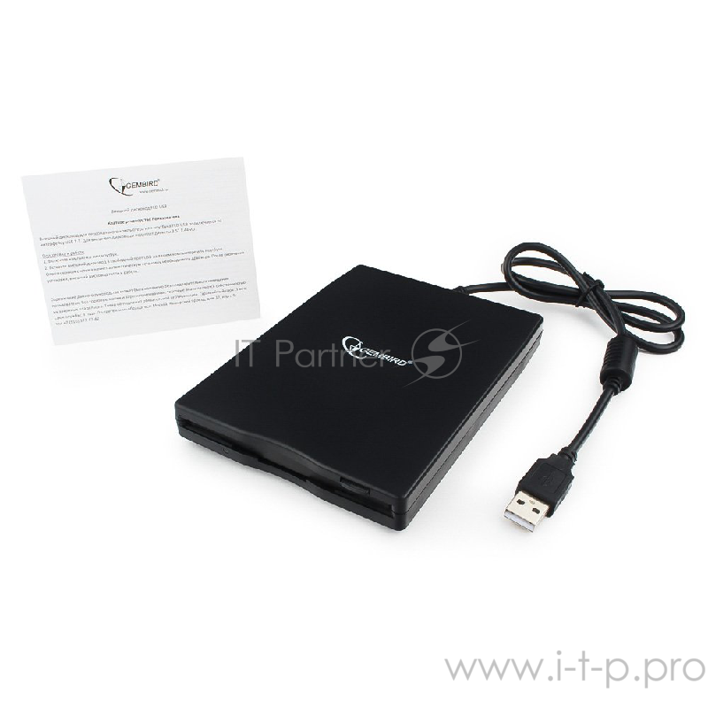 Дисковод FDD 3.5 FLD-USB 1.44M Gembird USB ext. (Black)