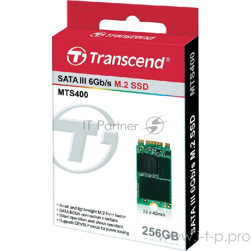 Твердотельный диск 256GB Transcend MTS400, M.2