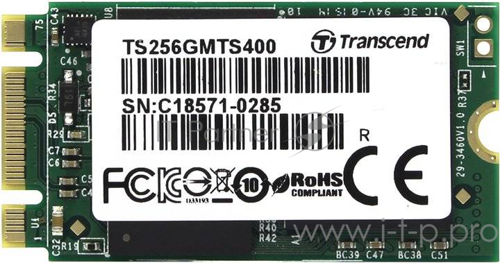 Твердотельный диск 256GB Transcend MTS400, M.2