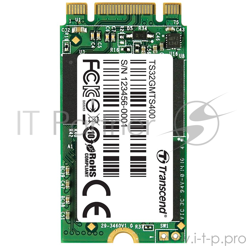 Твердотельный накопитель Transcend 32GB M.2 SSD MTS 400 series (22x42mm) R/W: 260/40