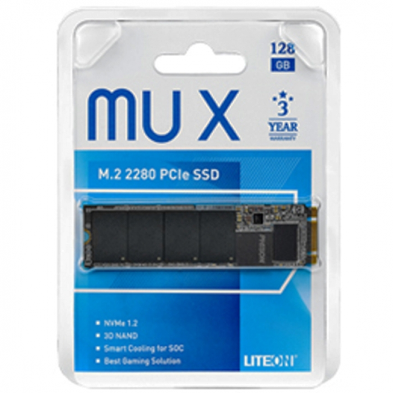 Накопитель SSD M.2 2280 256GB LiteON MU X Client SSD PP3-8D256 PCIe Gen3x2 with NVMe, 1600/850, IOPS 145/140K, MTBF 1.5M, 3D TLC, 256MB, 200TBW, NVMe 1.2, Retail