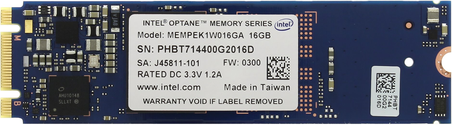 SSD Intel Optane™ Memory Series (16GB, M.2 80mm PCIe 3.0, 20nm, 3D Xpoint) Retail Box 10pk