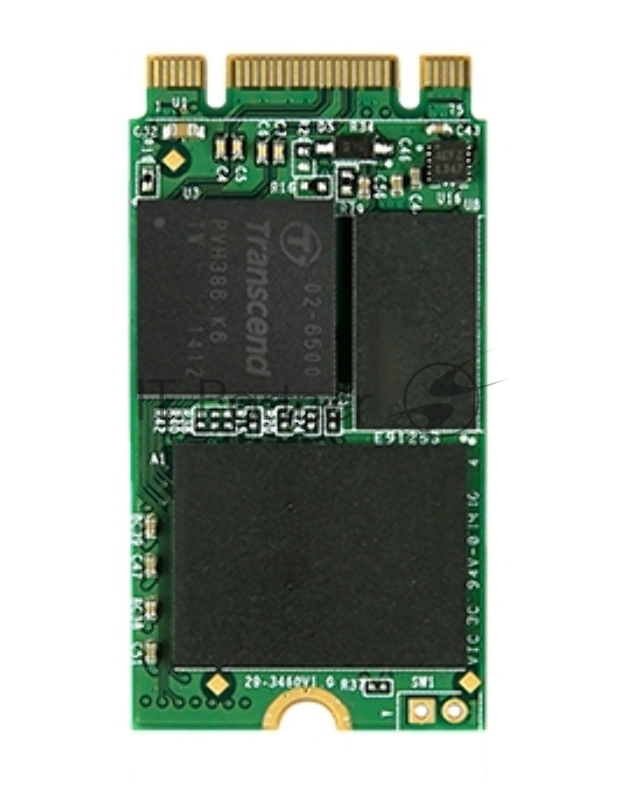 Жесткий диск SSD M.2 Transcend 128Gb MTS400S <TS128GMTS400S> (SATA3, up to 500/450MBs, 70000 IOPs, MLC, 22х42мм)