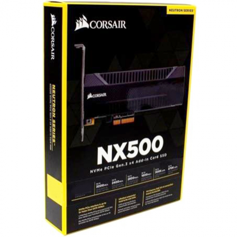 Жесткий диск M.2 2280 1600GB Corsair Neutron NX500 Client SSD CSSD-N1600GBNX500 PCIe Gen3x4 with NVMe, 2800/1600, IOPS 300/270K, MTBF 2M, MLC, 2793TBW, Retail
