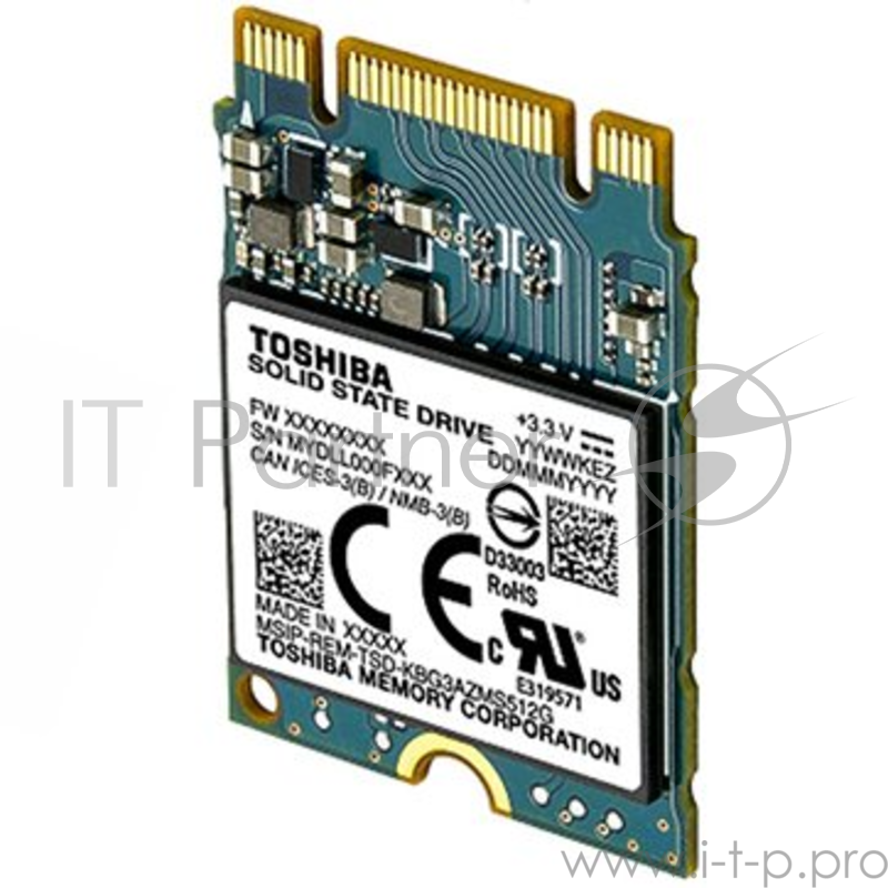 Твердотельный накопитель SSD TOSHIBA (BGA(2230), 512GB, NVMe/PCle, TLC (BiCS Flash))