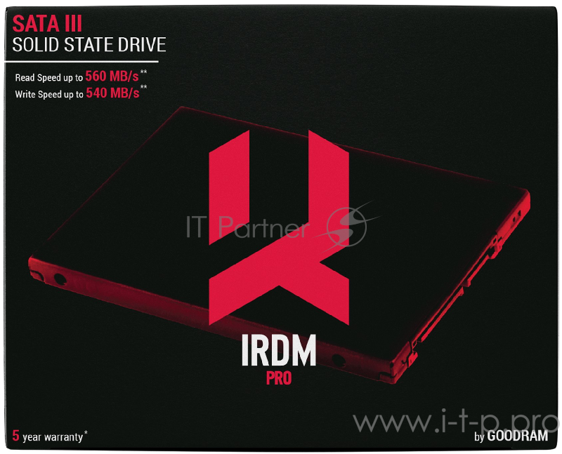 SSD Goodram 960Gb Iridium Pro <IRP-SSDPR-S25B-960> (SATA3, up to 560/530MBs, 100000IOPs, MLC, Phison PS3110-S10, 7mm)