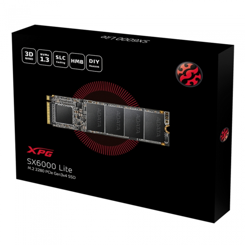 SSD M.2 ADATA 128Gb SX6000 Lite <ASX6000LNP-128GT-C> (PCI-E 3.0 x4, up to 1800/600Mbs, 3D TLC, NVMe 1.3, 22x80mm)